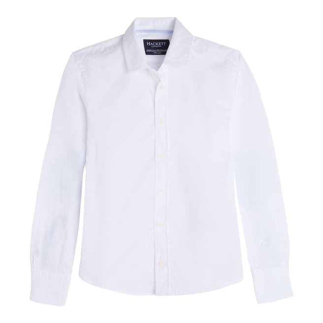 Hackett London White Plain Twill Shirt