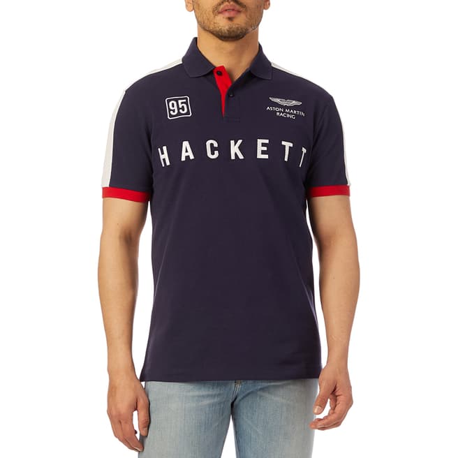 Hackett London Navy AMR Wings Polo Shirt