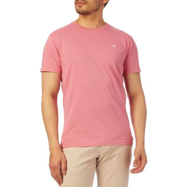 Hackett London Pink Logo Cotton T-Shirt