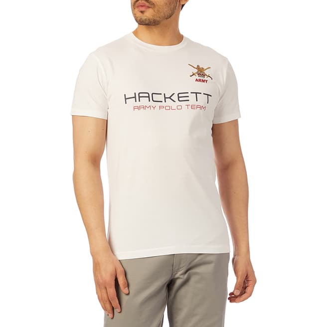 Hackett London White Army Cotton T-Shirt