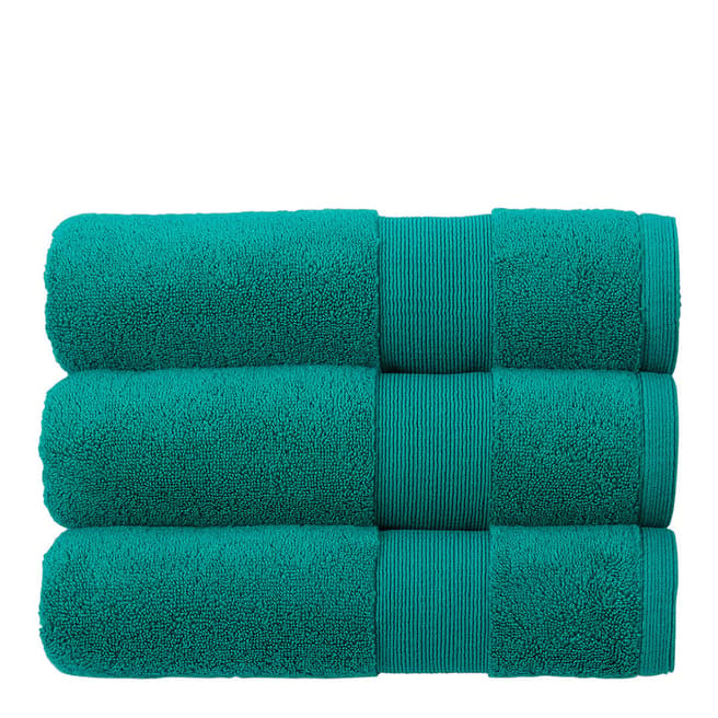 Living by Christy Carnival Pair of Hand Towels, Emerald