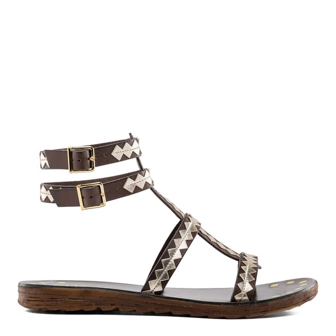 Replay BROWN FLAT SOLE SANDALS