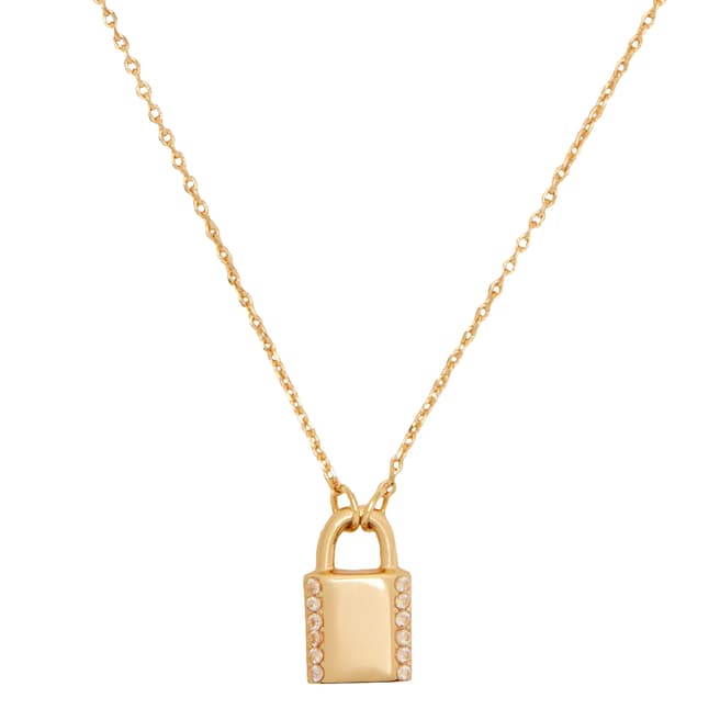 Kate Spade Gold Lock and Spade Pendant Necklace