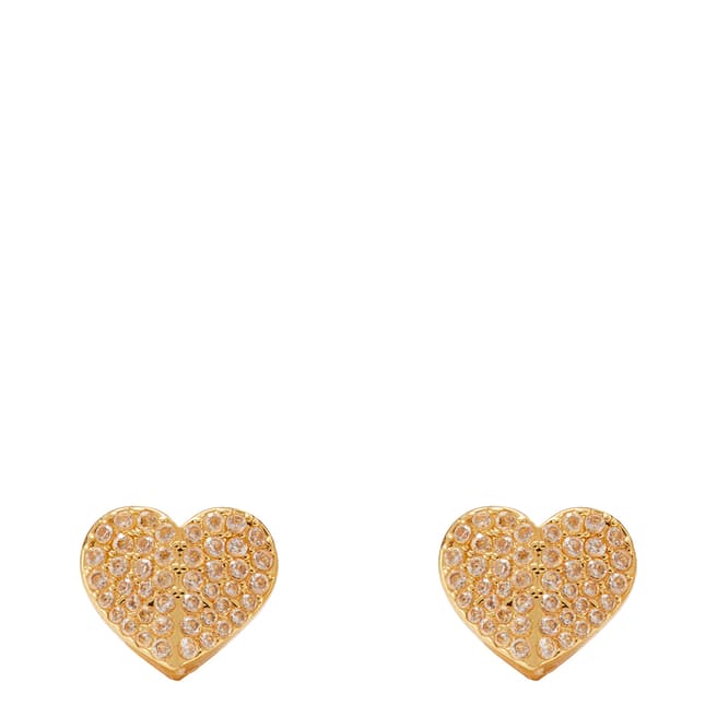 Kate Spade Gold Heart to Heart Stud Earrings