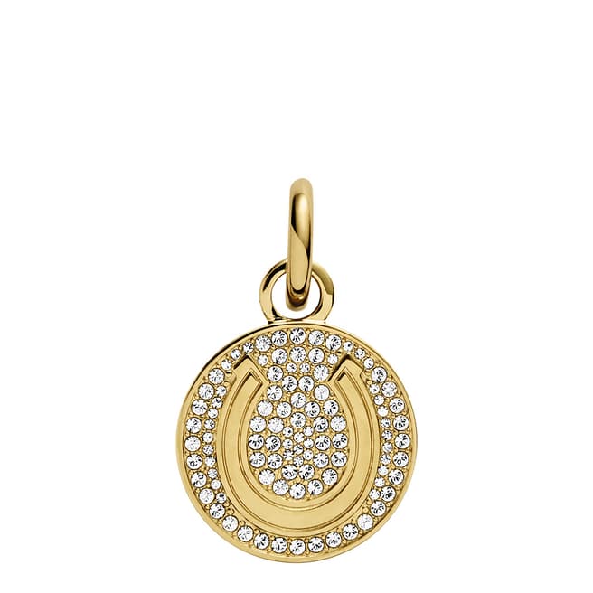 Dyrberg Kern Gold Necklace Pendant with Swarovski Crystals