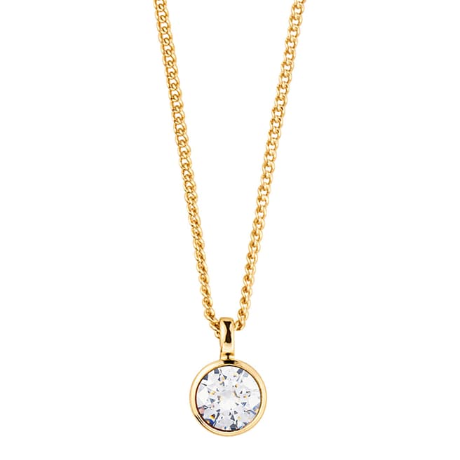 Dyrberg Kern Gold Pendant Necklace with Swarovski Crystals