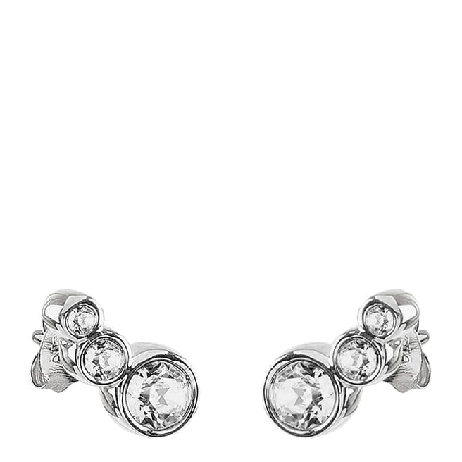 Dyrberg Kern Silver Stud Earrings with Swarovski Crystals