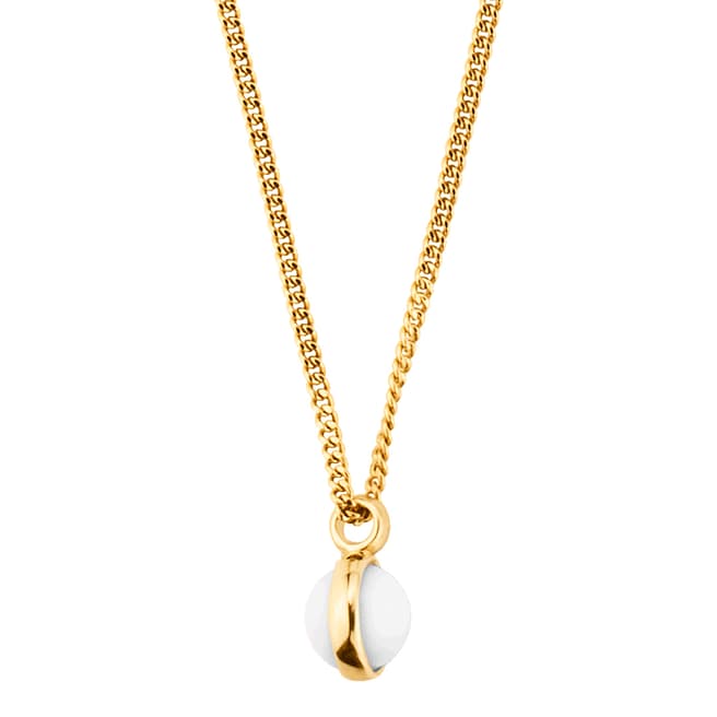 Dyrberg Kern Gold Globe Pendant Necklace 80cm