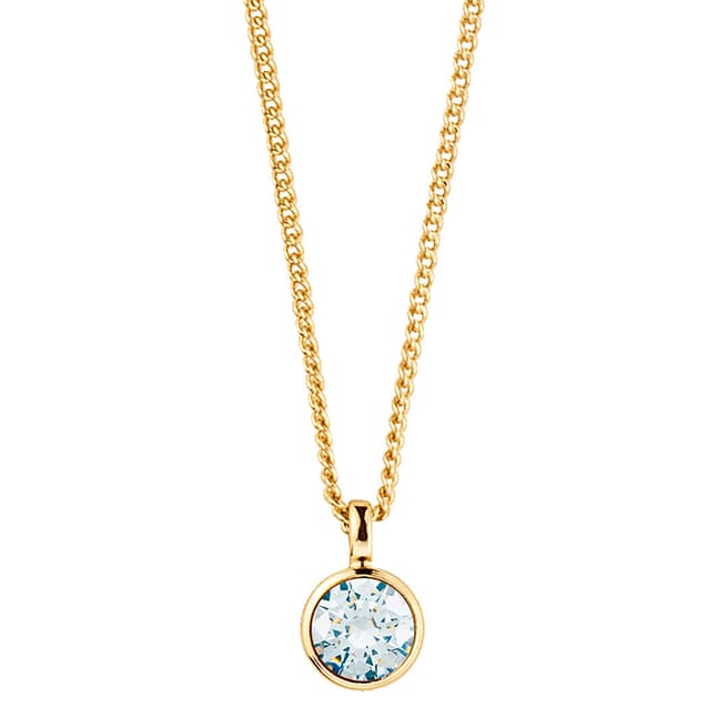 Dyrberg Kern Gold Pendant Necklace with Swarovski Crystals