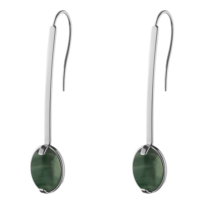 Dyrberg Kern Green/Silver Drop Earrings