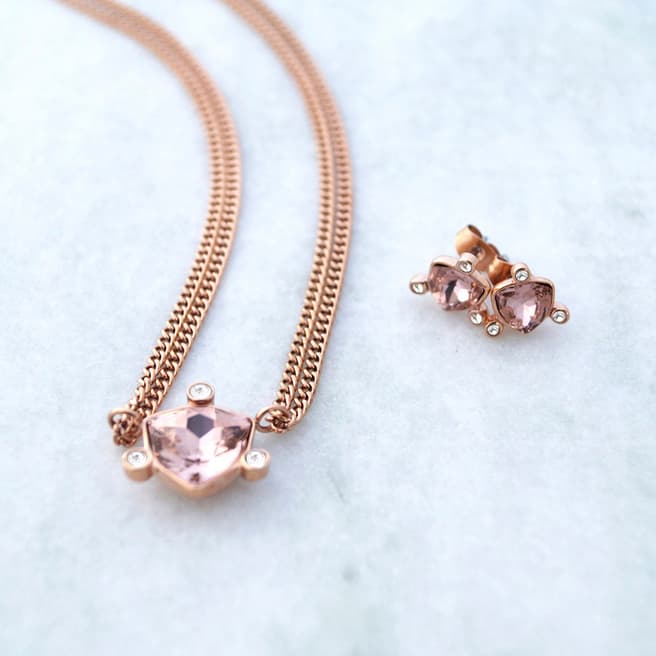 Dyrberg Kern Rose Gold Necklace and Earrings Set