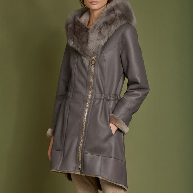 Max and Zac London Mink Longline Reversible Hooded Coat