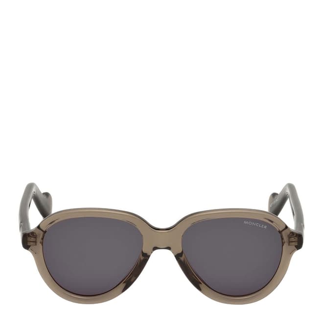 Moncler Unisex Shiny Dark Brown Moncler Sunglasses 52mm