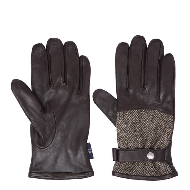 Gianni Feraud Brown Tweed Gloves