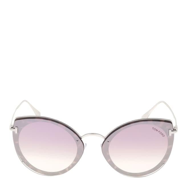 Tom Ford Women's Silver/Grey/Violet Tom Ford Sunglasses 63mm