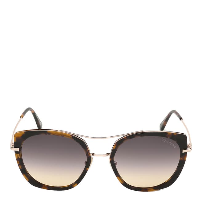 Tom Ford Women's Brown Havana/Grey Tom Ford Sunglasses 58mm