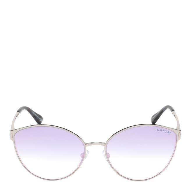 Tom Ford Women's Shiny Palladium/Purple Tom Ford Sunglasses 60mm