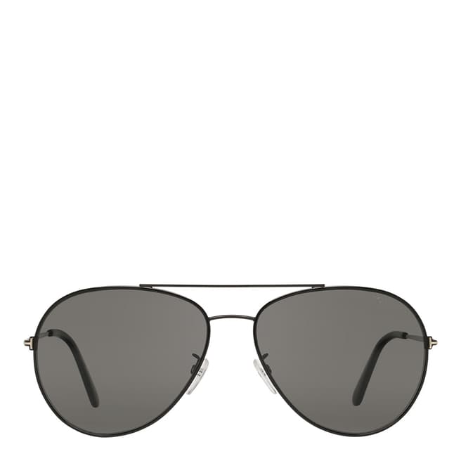Tom Ford Unisex Shiny Black/Grey Tom Ford Sunglasses 62mm
