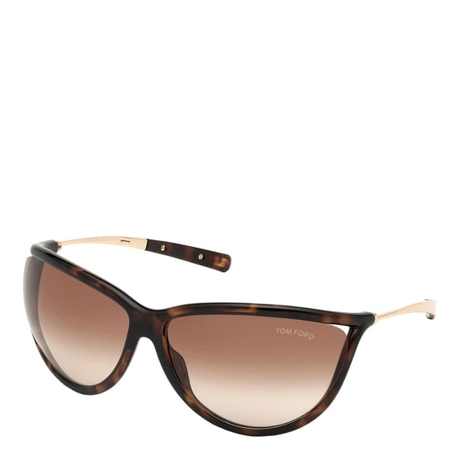 Tom Ford Women's Dark Havana/Gradient Brown Tom Ford Sunglasses 70mm