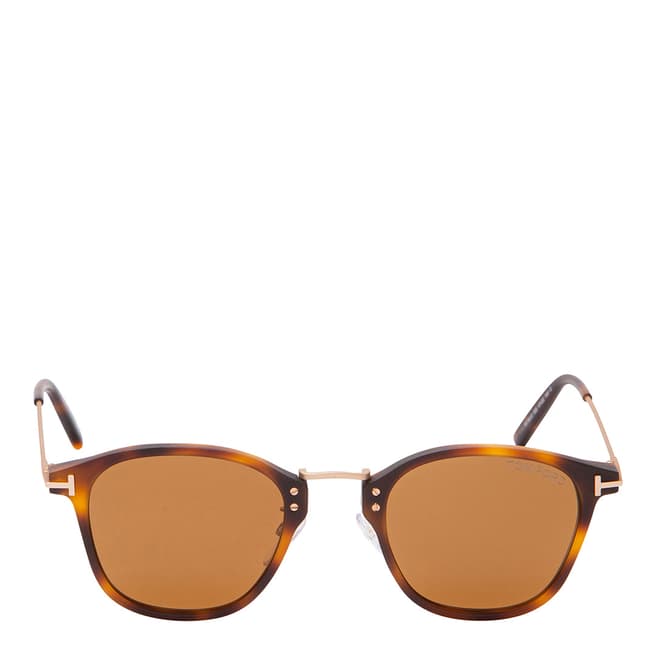 Tom Ford Men's Dark Havana/Brown Tom Ford Sunglasses 47mm