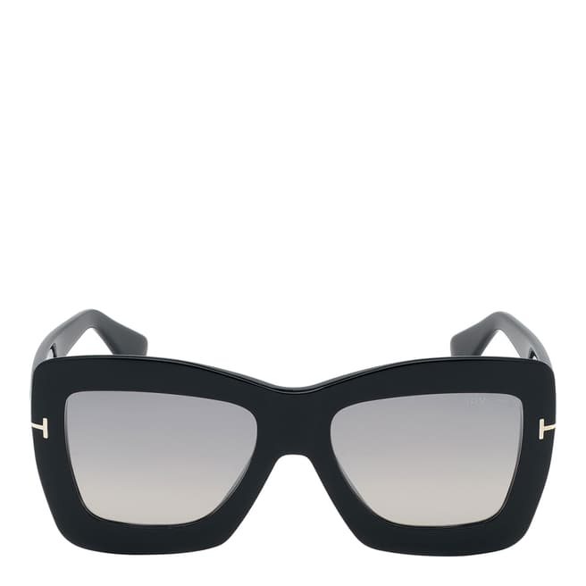 Tom Ford Women's Shiny Black/Smoke Mirror Tom Ford Sunglasses 55mm