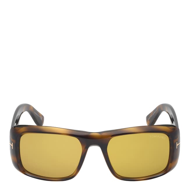 Tom Ford Unisex Havana/Brown Tom Ford Sunglasses 56mm