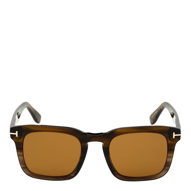 Tom Ford Men's Burnt Havana/Brown Tom Ford Sunglasses 48mm