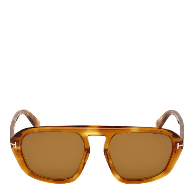 Tom Ford Men's Blonde Havana/Brown Tom Ford Sunglasses 57mm