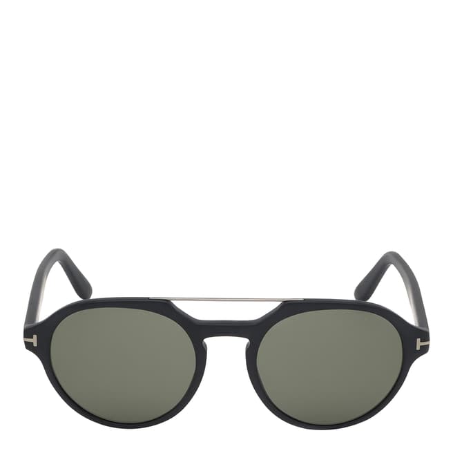 Tom Ford Men's Matte Black/Green Tom Ford Sunglasses 55mm