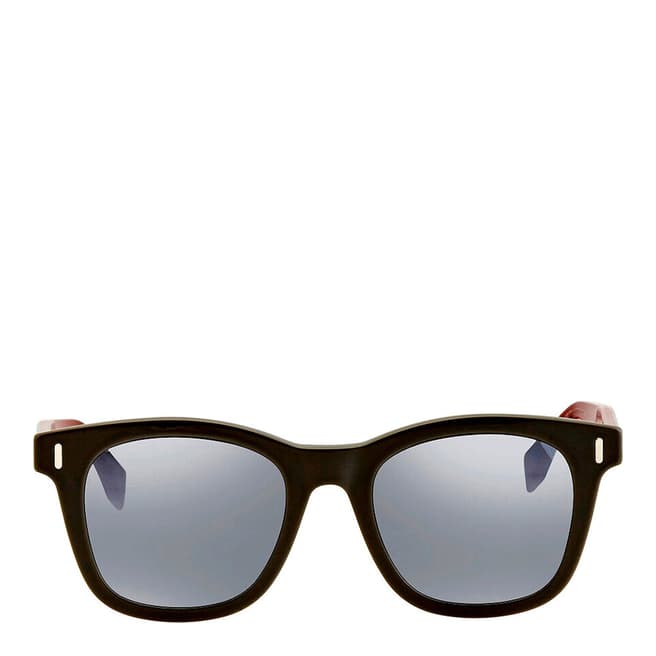 Fendi Men's Grey/Silver Mirror Fendi Sunglasses 50mm