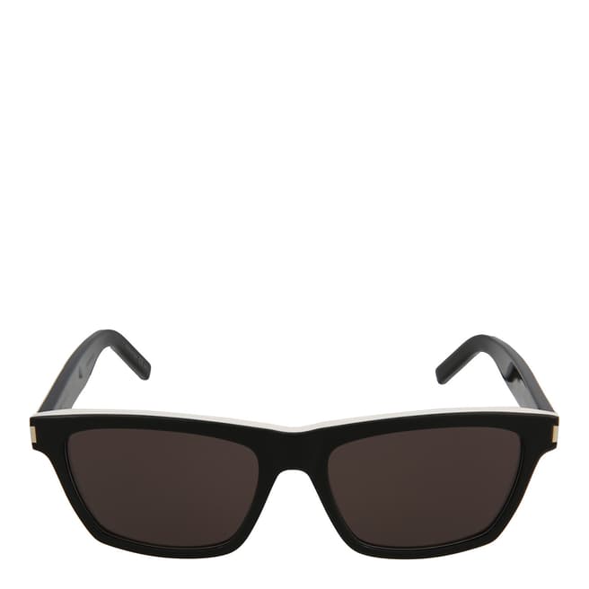 Saint Laurent Men's Black/White/Grey Sunglasses 56mm