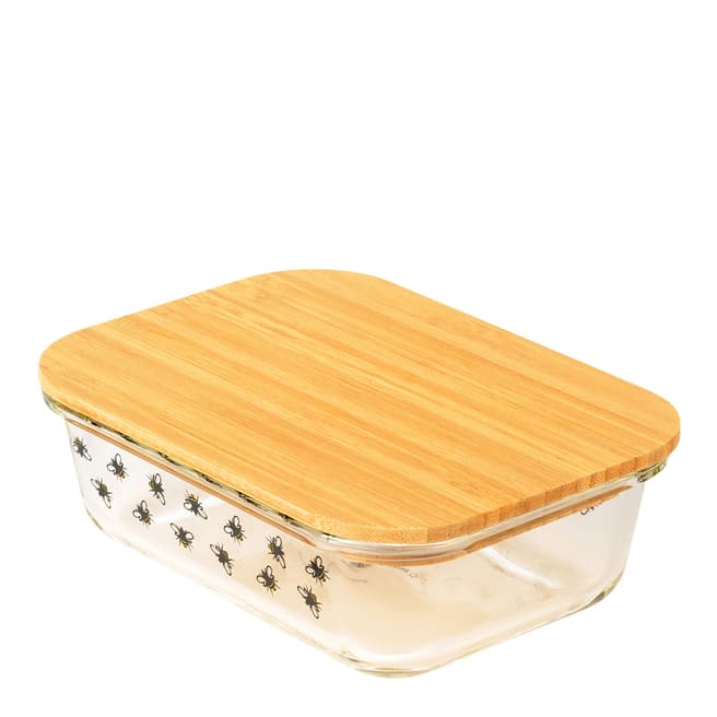 Cambridge Busy Bees Glass Lunch Box with Bamboo Lid