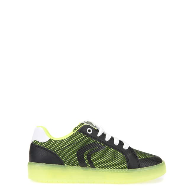Geox Boy's Black/Lime Kommodor Sneakers