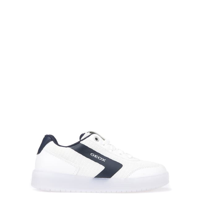 Geox Boy's White/Navy Kommodor Sneakers