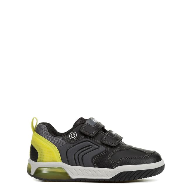 Geox Boy's Black/Lime Inek Sneakers