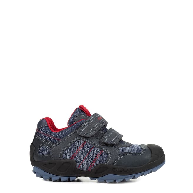 Geox Boy's Navy/Red Savage Shoes
