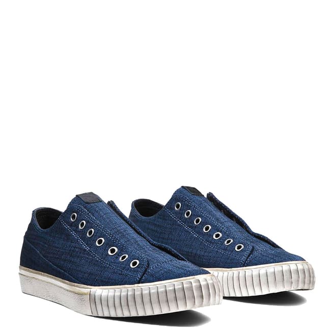 John Varvatos Navy 2 Tone Blended Fabrictrainers