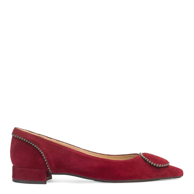 Paco Gil Wine Suede Merche Flat Shoes