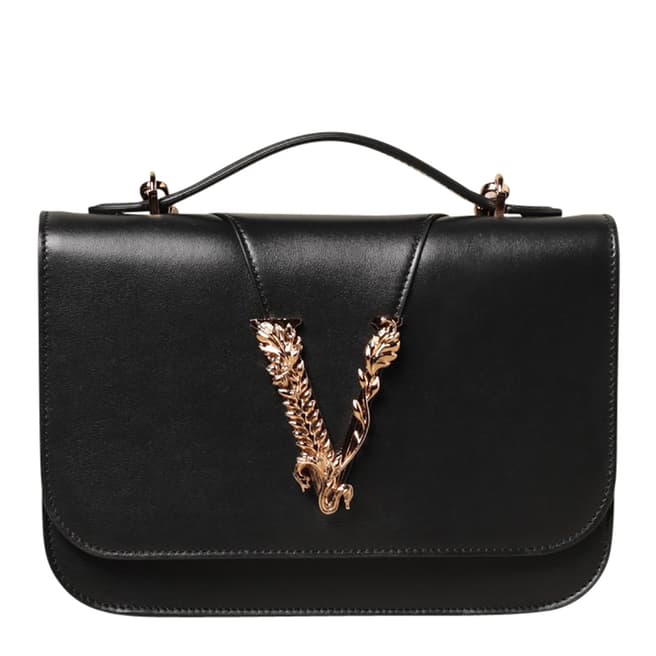 Versace Black Virtus Top Handle Bag 