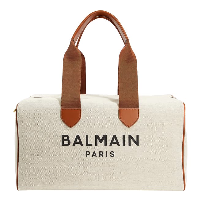 Balmain Beige/Brown Duffel Bag 