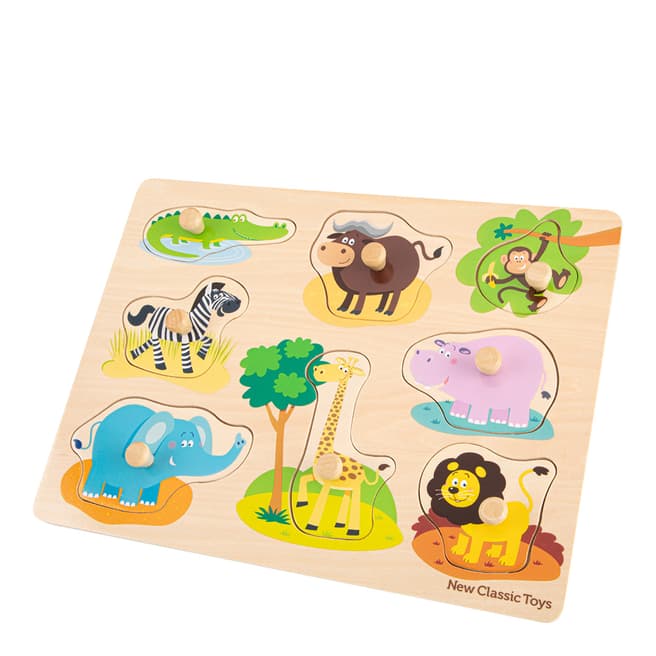 New Classic Toys 8 Piece Safari Peg Puzzle