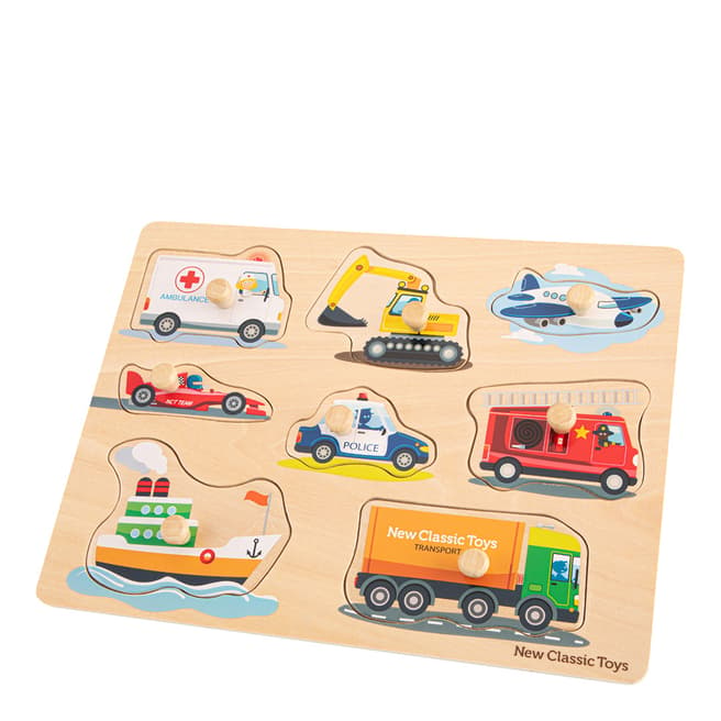 New Classic Toys 8 Piece Transport Peg Puzzle