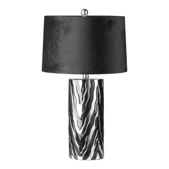 Hill Interiors Jaspa Table Lamp With Black Velvet Shade