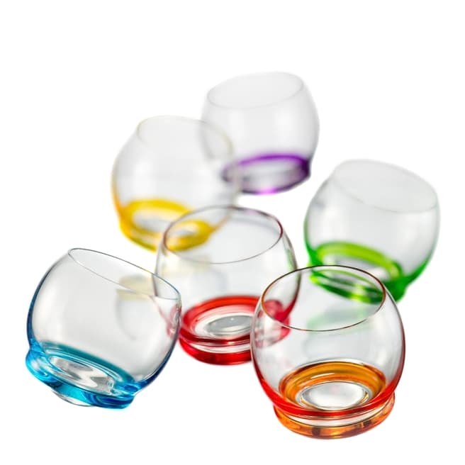 Royal Bohemia Crystal Set of 6 Crazy Dancing Shot Glasses, 60ml