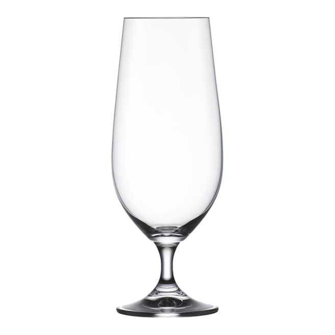 Royal Bohemia Crystal Set of 6 Lara Footed Beer Glasses, 380ml