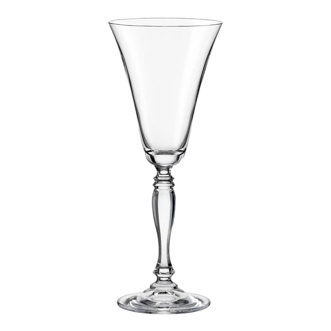 Royal Bohemia Crystal Set of 6 Victoria Small White Wine Glasses, 190ml