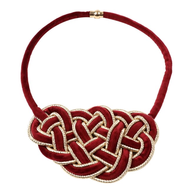 Amrita Singh Red Greta Velvet Necklace