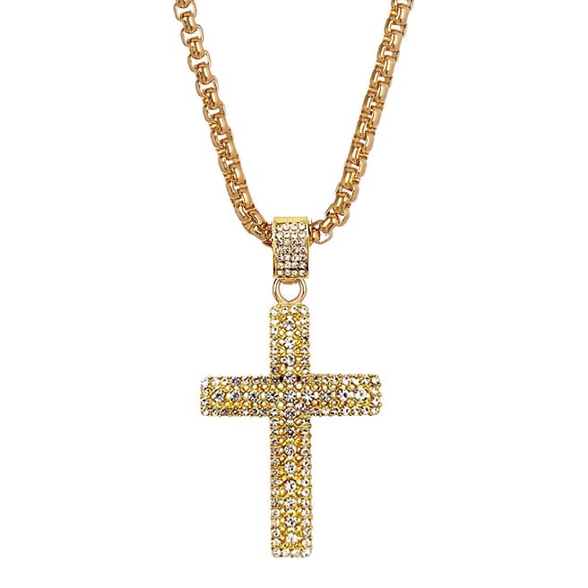 Stephen Oliver 18K Gold Plated Cross Necklace