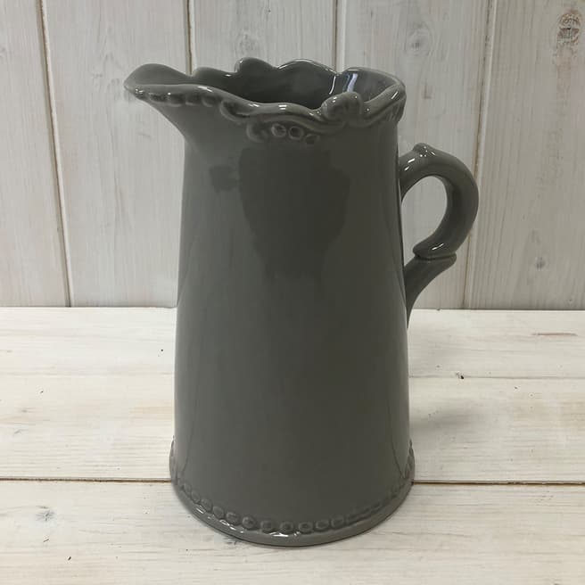 The Satchville Gift Company Grey Jug With Decorative Rim