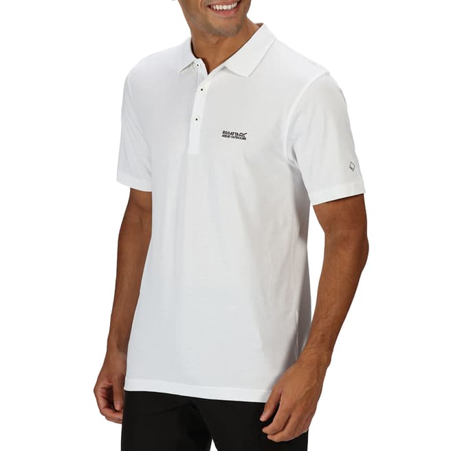 Regatta White Cotton Polo Shirt